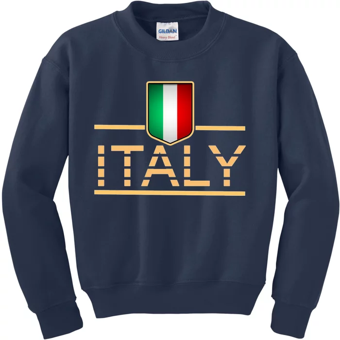 Soccer Italian Flag Italy Fan Logo Kids Sweatshirt