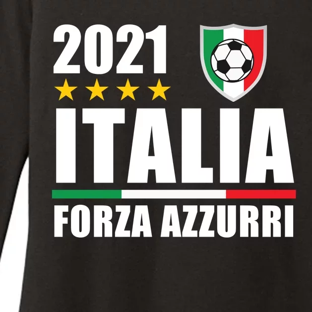 Soccer Italian Forza Azzurri Italian Pride Womens CVC Long Sleeve Shirt