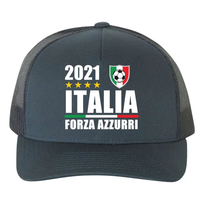 Soccer Italian Forza Azzurri Italian Pride Yupoong Adult 5-Panel Trucker Hat