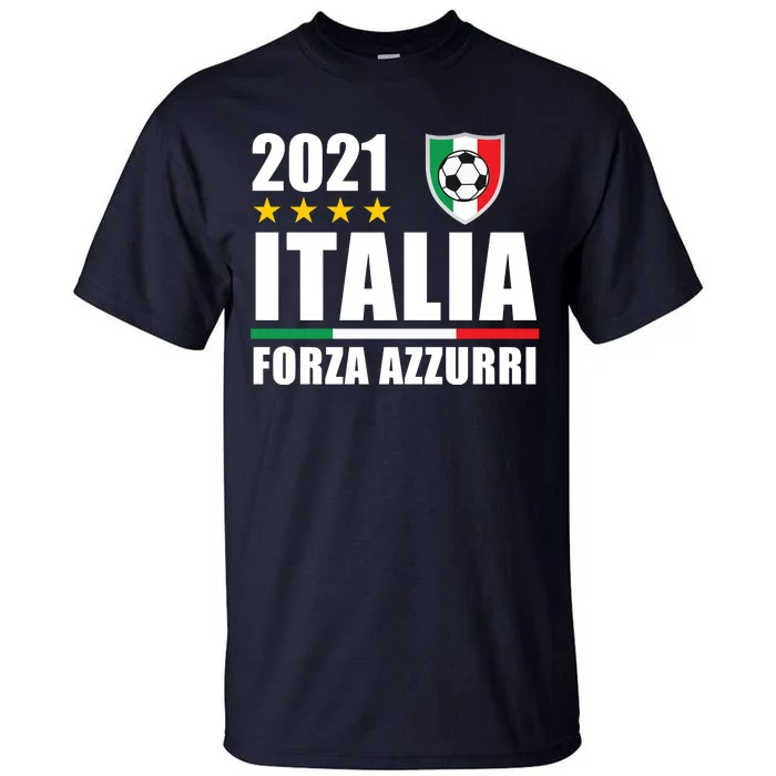 Soccer Italian Forza Azzurri Italian Pride Tall T-Shirt