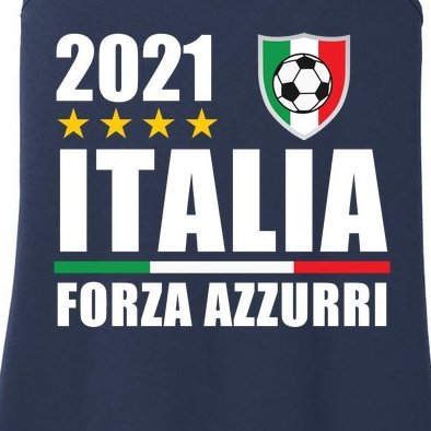 Soccer Italian Forza Azzurri Italian Pride Ladies Essential Tank