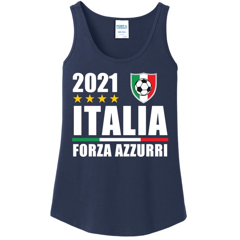 Soccer Italian Forza Azzurri Italian Pride Ladies Essential Tank