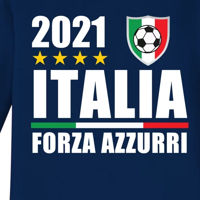 Soccer Italian Forza Azzurri Italian Pride Baby Long Sleeve Bodysuit