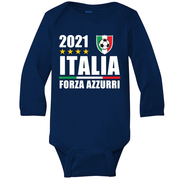 Soccer Italian Forza Azzurri Italian Pride Baby Long Sleeve Bodysuit