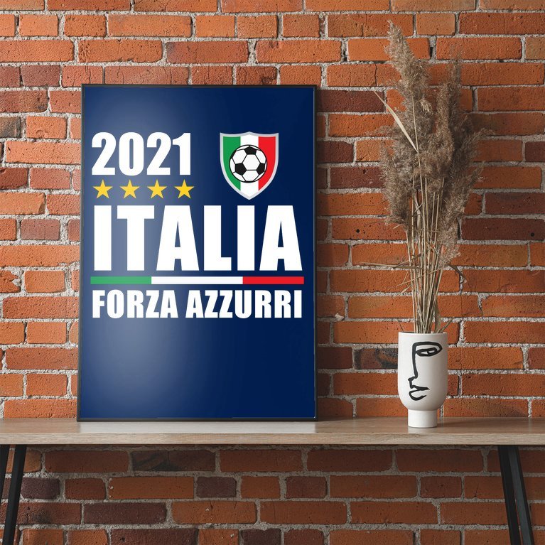 Soccer Italian Forza Azzurri Italian Pride Poster