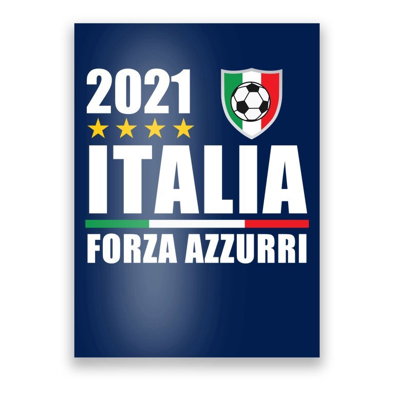 Soccer Italian Forza Azzurri Italian Pride Poster