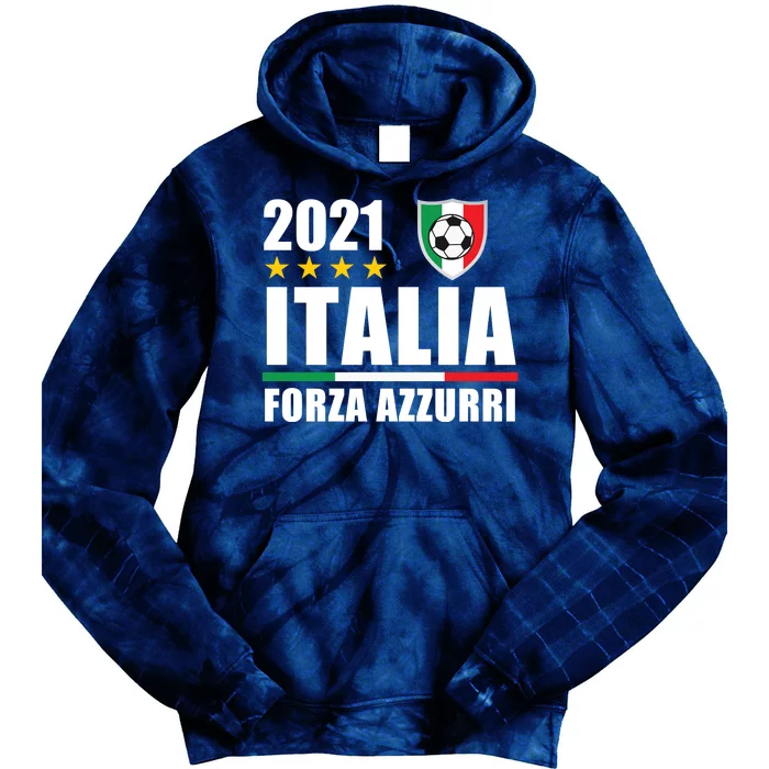 Soccer Italian Forza Azzurri Italian Pride Tie Dye Hoodie