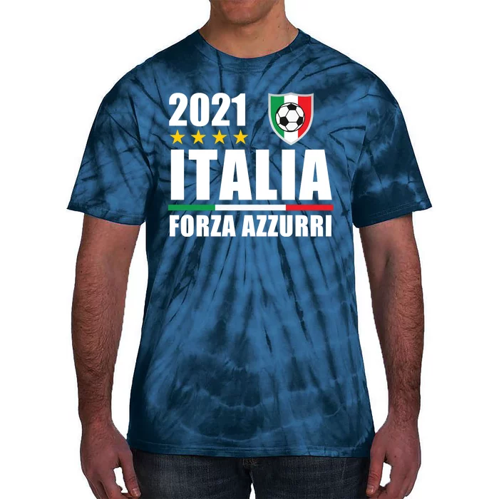 Soccer Italian Forza Azzurri Italian Pride Tie-Dye T-Shirt