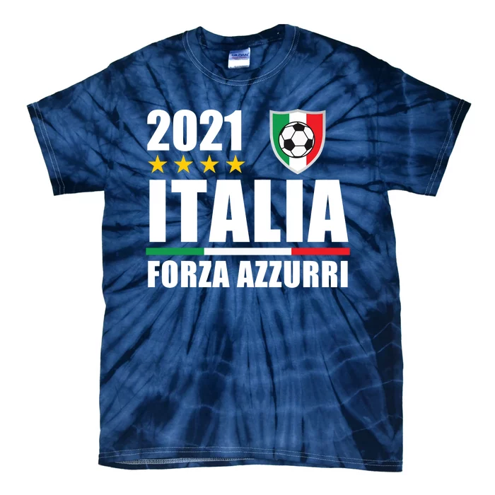 Soccer Italian Forza Azzurri Italian Pride Tie-Dye T-Shirt