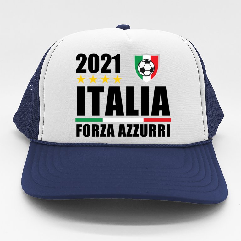 Soccer Italian Forza Azzurri Italian Pride Trucker Hat