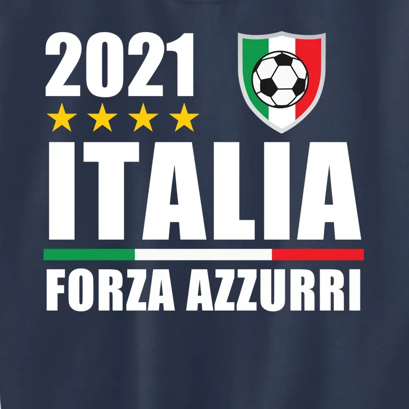 Soccer Italian Forza Azzurri Italian Pride Kids Sweatshirt