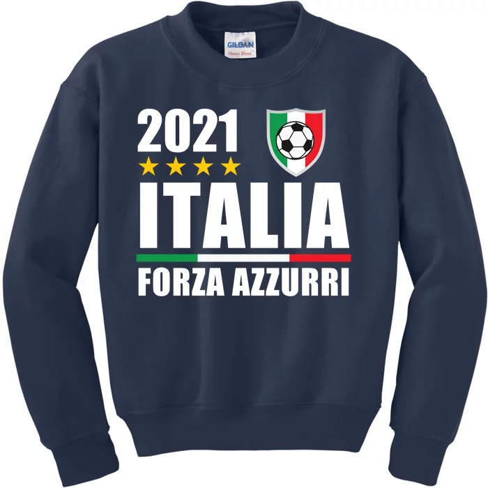 Soccer Italian Forza Azzurri Italian Pride Kids Sweatshirt