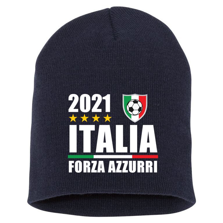 Soccer Italian Forza Azzurri Italian Pride Short Acrylic Beanie