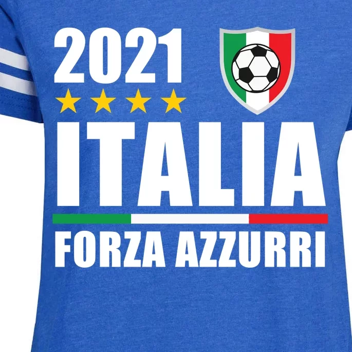 Soccer Italian Forza Azzurri Italian Pride Enza Ladies Jersey Football T-Shirt