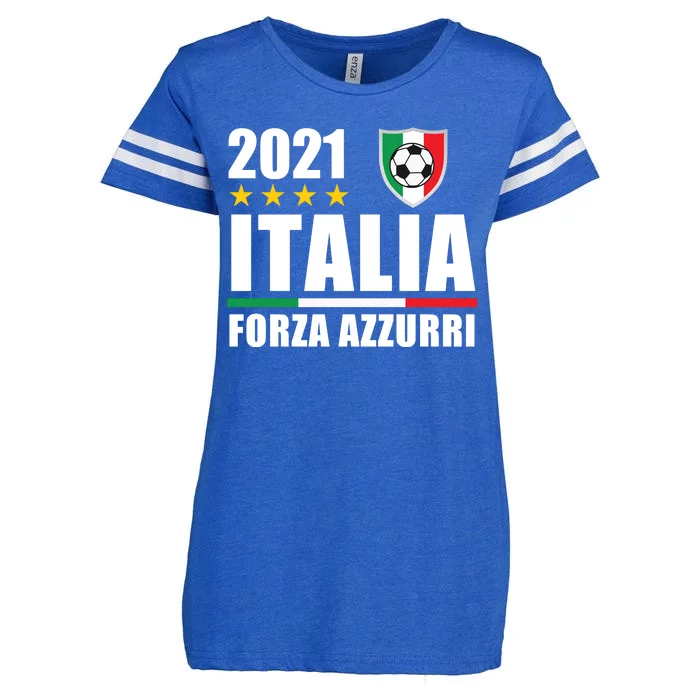 Soccer Italian Forza Azzurri Italian Pride Enza Ladies Jersey Football T-Shirt