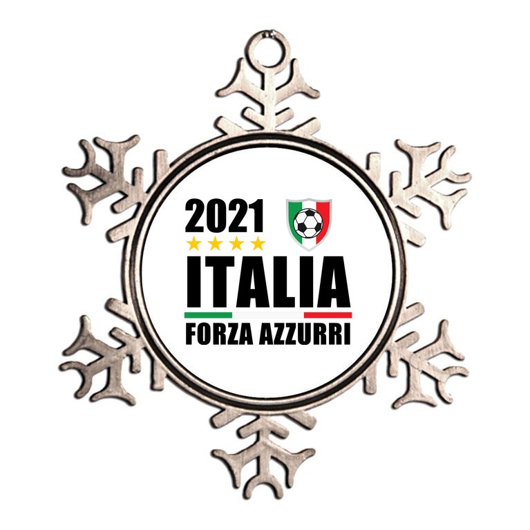 Soccer Italian Forza Azzurri Italian Pride Metallic Star Ornament