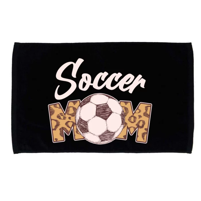 Soccer Mom Stylish Leopard Print Microfiber Hand Towel