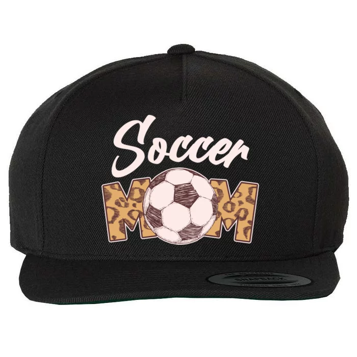 Soccer Mom Stylish Leopard Print Wool Snapback Cap