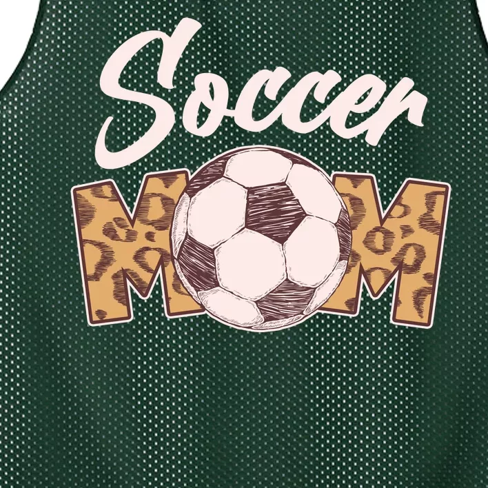 Soccer Mom Stylish Leopard Print Mesh Reversible Basketball Jersey Tank