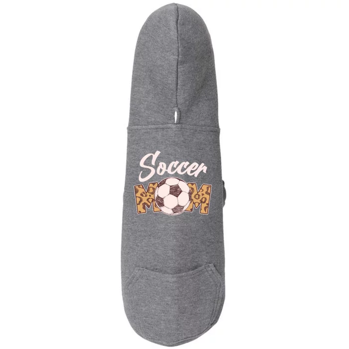 Soccer Mom Stylish Leopard Print Doggie 3-End Fleece Hoodie