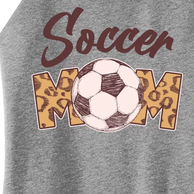 Soccer Mom Stylish Leopard Print Women’s Perfect Tri Rocker Tank