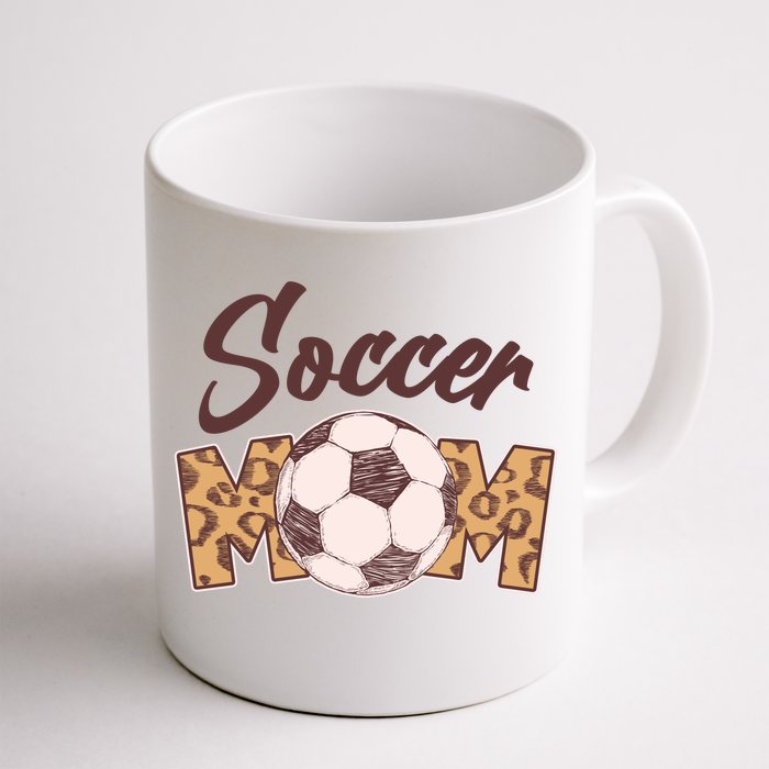 Soccer Mom Stylish Leopard Print Front & Back Coffee Mug