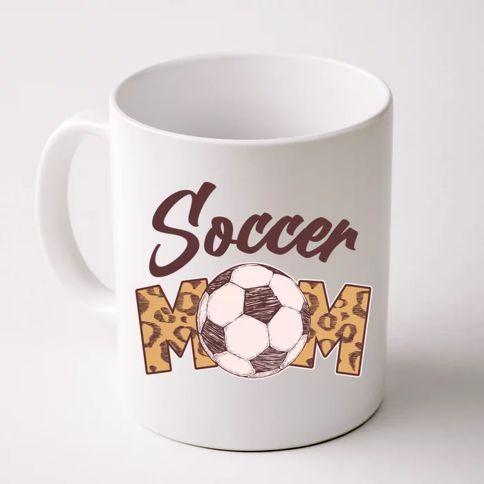 Soccer Mom Stylish Leopard Print Front & Back Coffee Mug