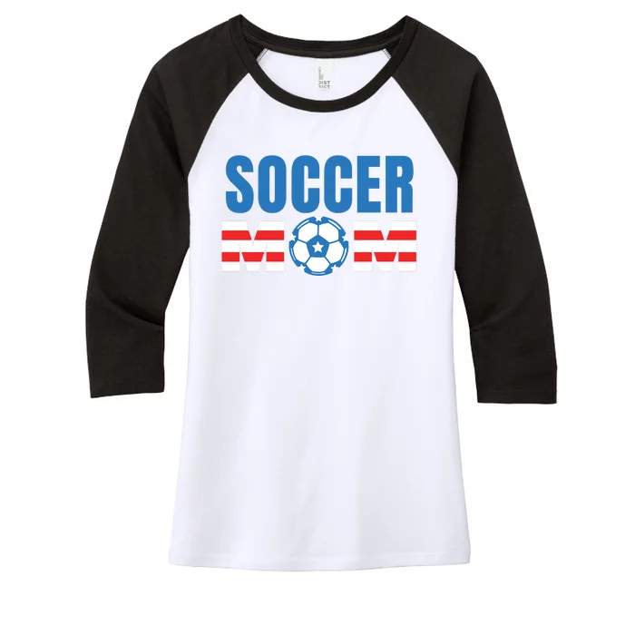 Soccer Mom USA Women's Tri-Blend 3/4-Sleeve Raglan Shirt