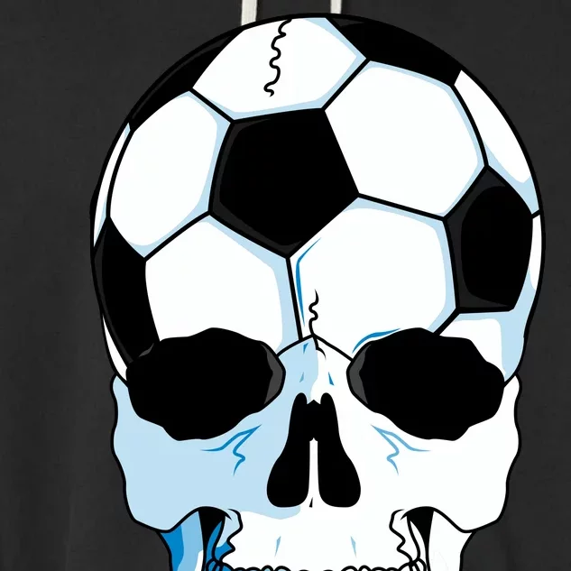 Soccer Skull Garment-Dyed Fleece Hoodie