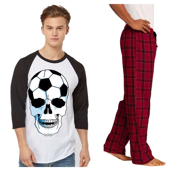 Soccer Skull Raglan Sleeve Pajama Set