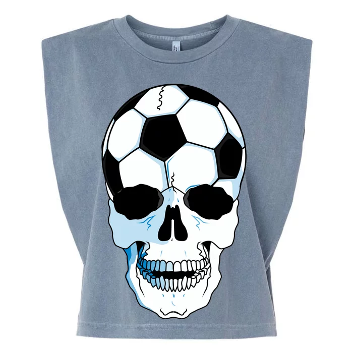 Soccer Skull Garment-Dyed Women's Muscle Tee