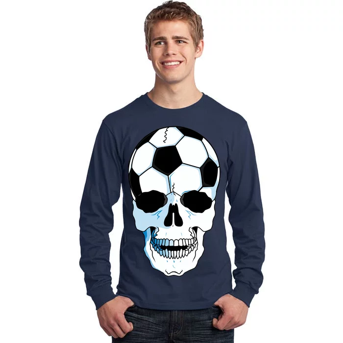 Soccer Skull Tall Long Sleeve T-Shirt