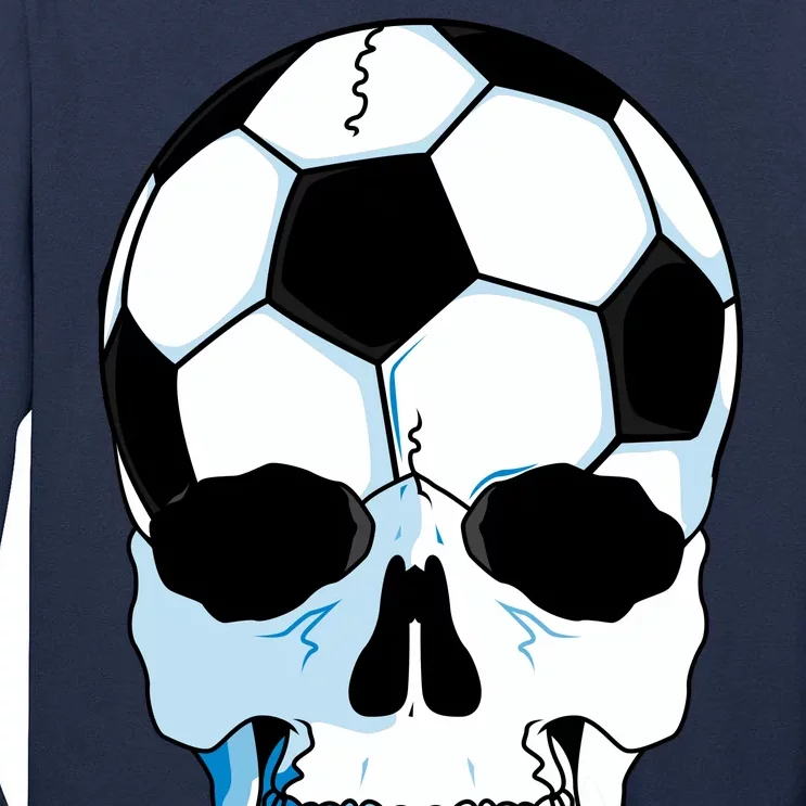 Soccer Skull Tall Long Sleeve T-Shirt