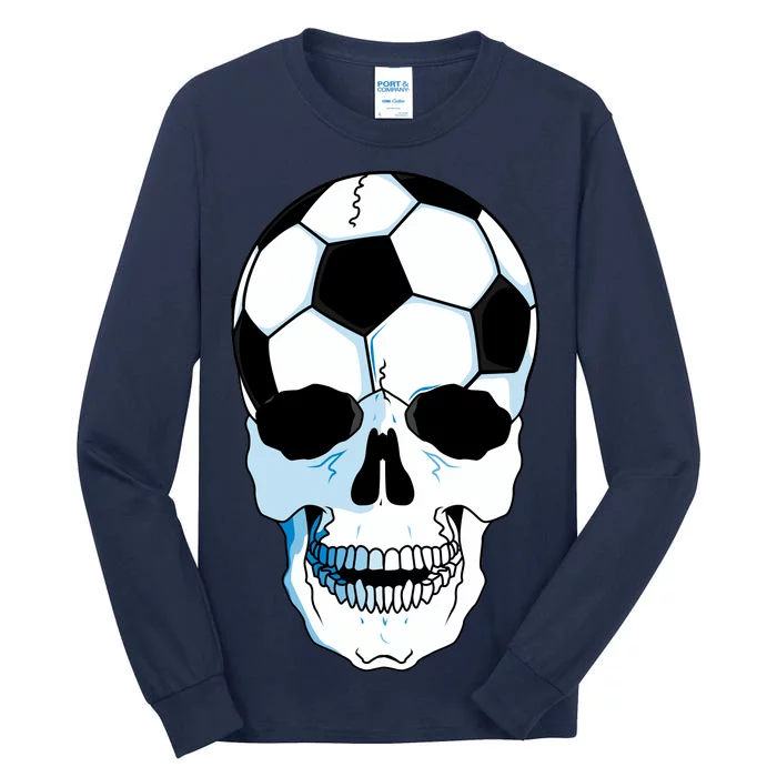 Soccer Skull Tall Long Sleeve T-Shirt