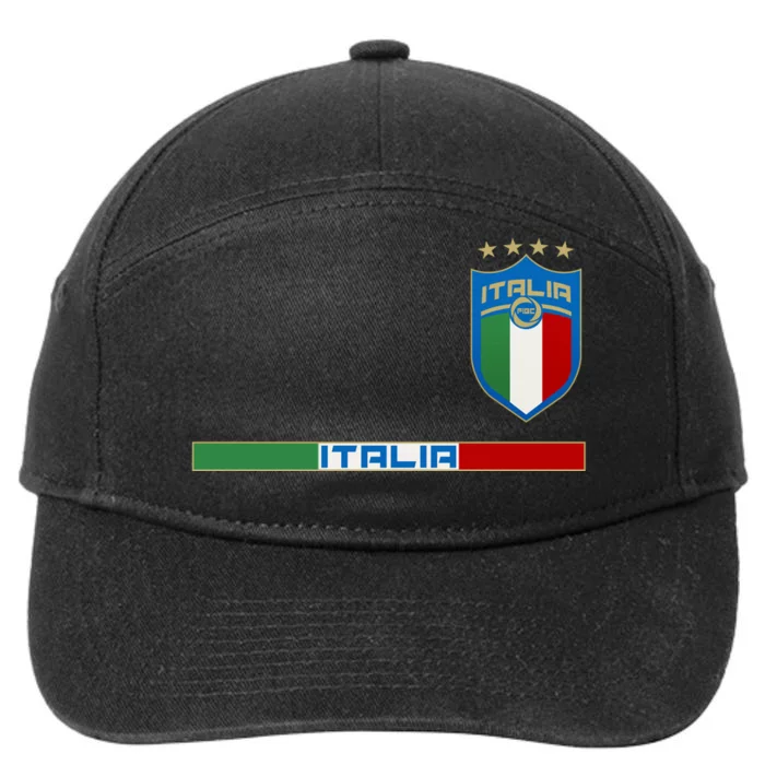 Soccer Team Championship Italia Italy Logo 7-Panel Snapback Hat