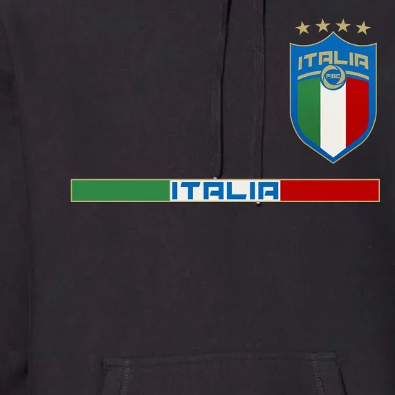 Soccer Team Championship Italia Italy Logo Premium Hoodie