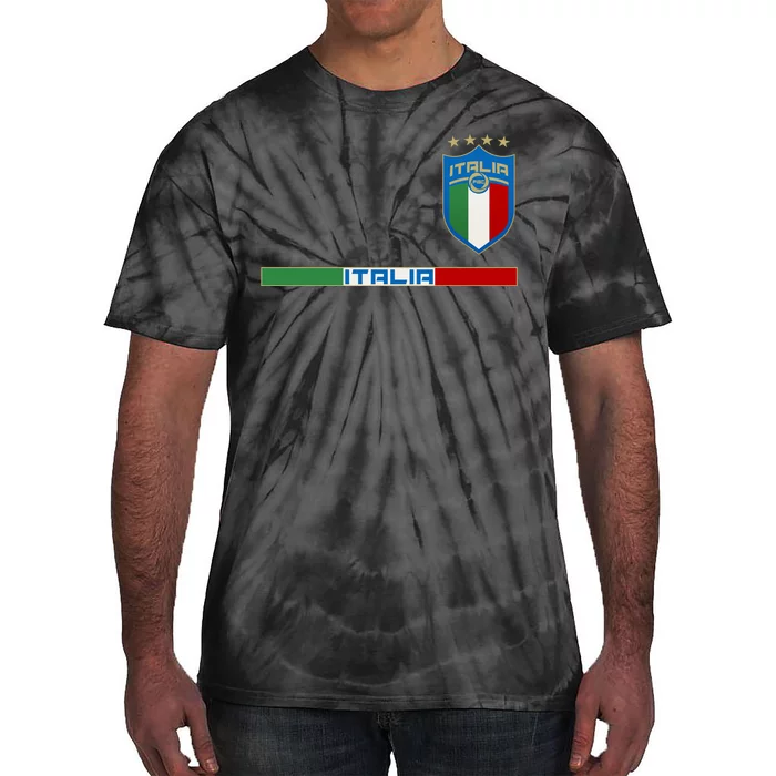 Soccer Team Championship Italia Italy Logo Tie-Dye T-Shirt