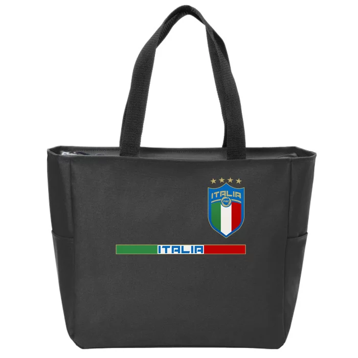 Soccer Team Championship Italia Italy Logo Zip Tote Bag