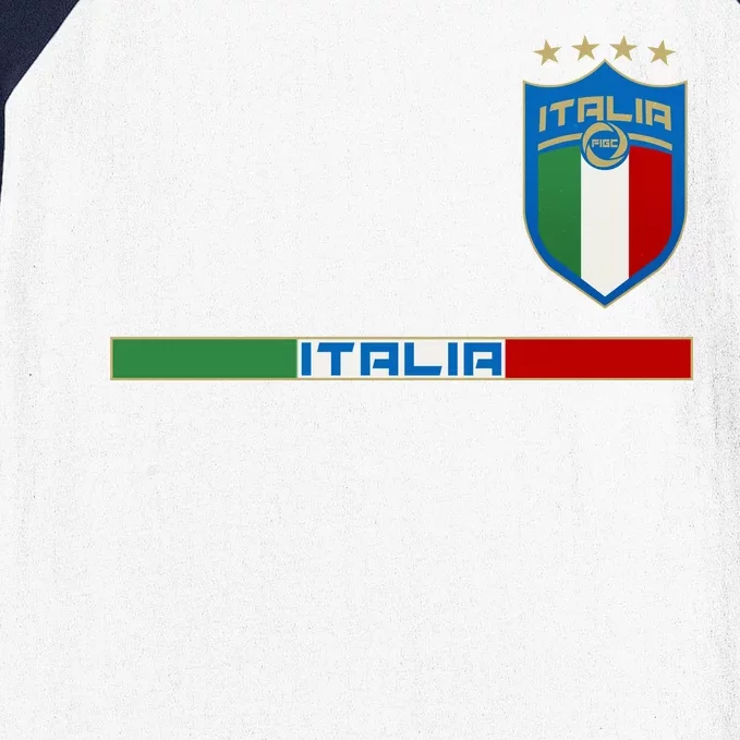 Soccer Team Championship Italia Italy Logo Baseball Sleeve Shirt