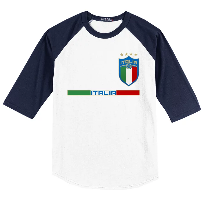 Soccer Team Championship Italia Italy Logo Baseball Sleeve Shirt