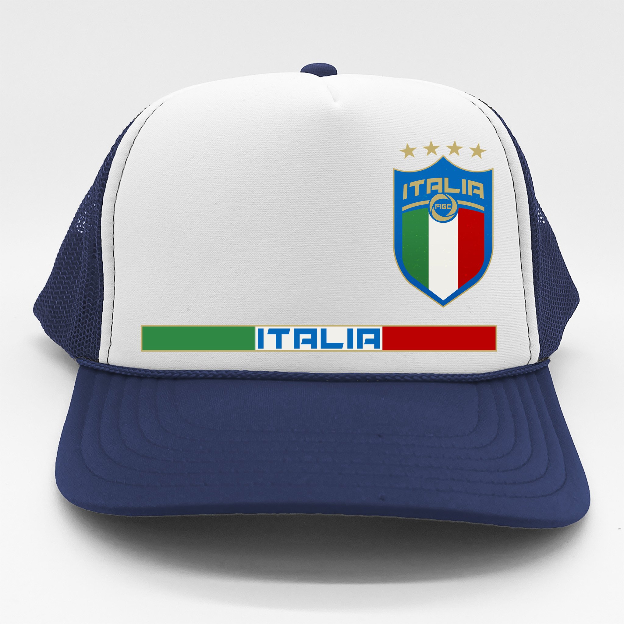 Soccer Team Championship Italia Italy Logo Trucker Hat