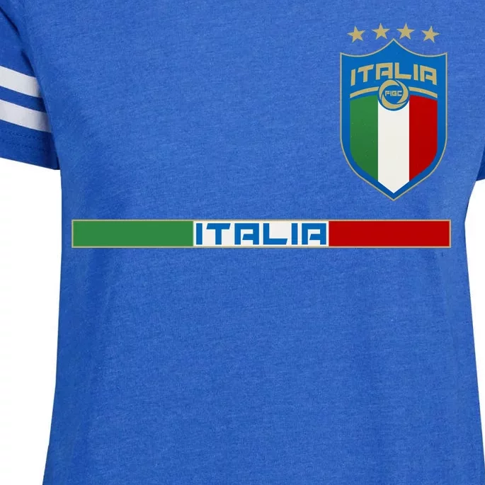 Soccer Team Championship Italia Italy Logo Enza Ladies Jersey Football T-Shirt