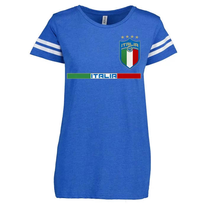 Soccer Team Championship Italia Italy Logo Enza Ladies Jersey Football T-Shirt