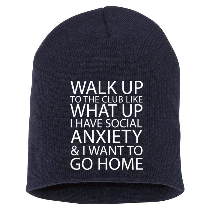 Social Anxiety Short Acrylic Beanie