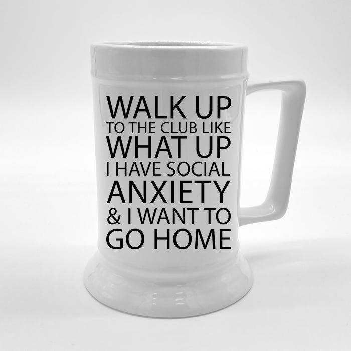 Social Anxiety Front & Back Beer Stein