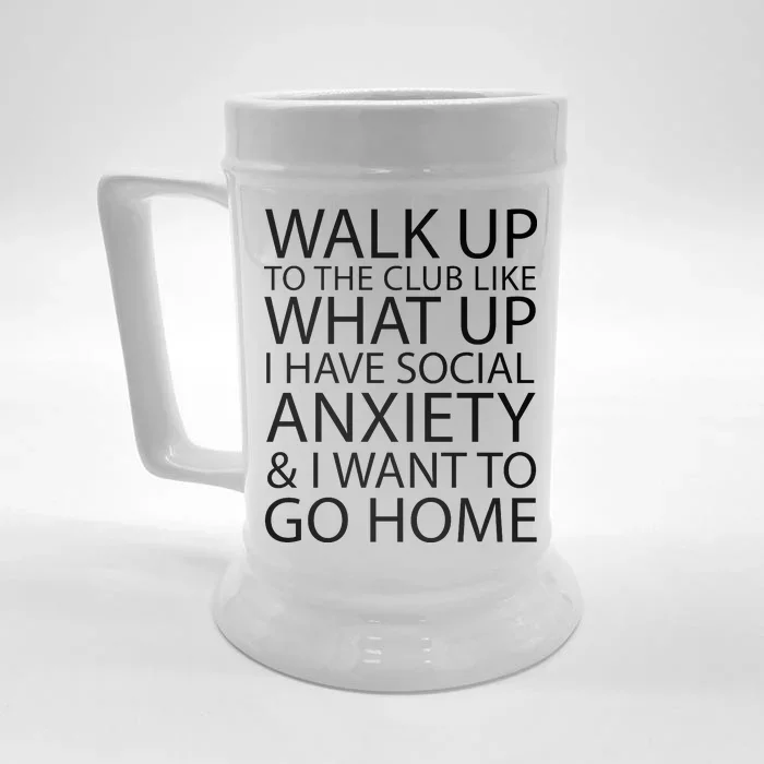 Social Anxiety Front & Back Beer Stein