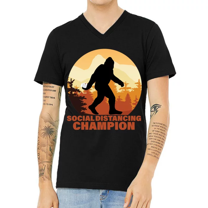 Social Distancing Champion V-Neck T-Shirt