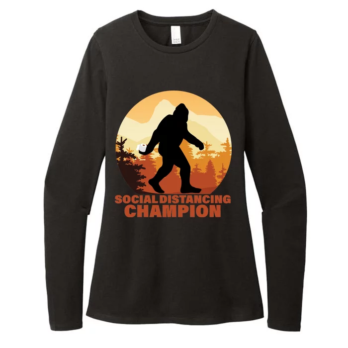 Social Distancing Champion Womens CVC Long Sleeve Shirt