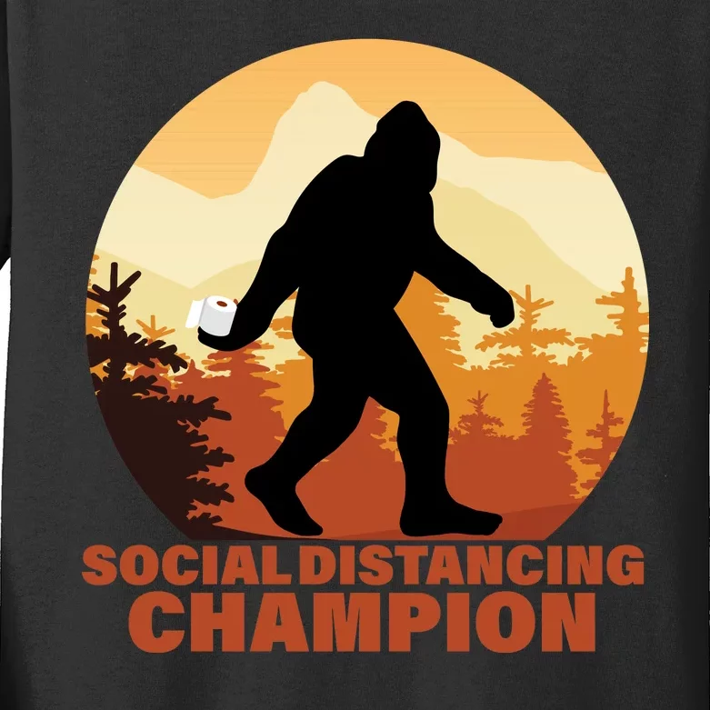 Social Distancing Champion Kids Long Sleeve Shirt