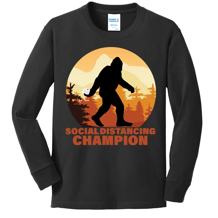 Social Distancing Champion Kids Long Sleeve Shirt